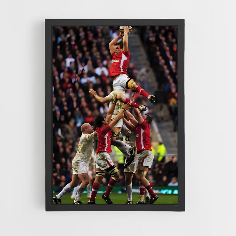 Poster L'Essai Victorieuse – affiche Rugby (vue 2)